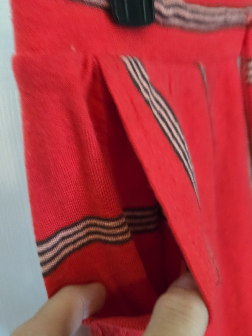 Free People Red Striped 2 Peice Set NWT will Fit Up To A Large - Picture 7 of 8